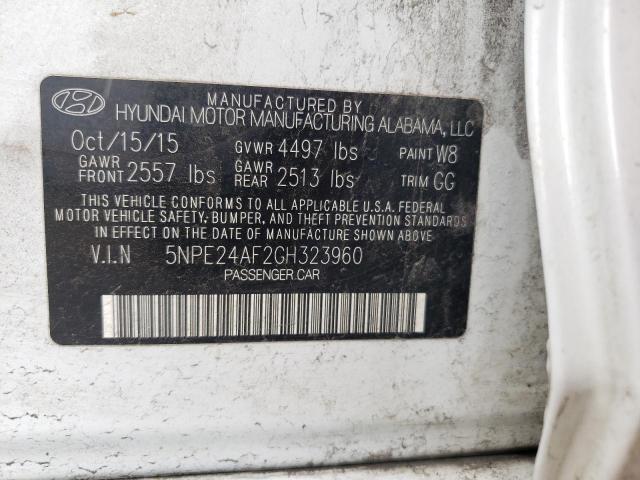 Photo 10 from auction – 2016 HYUNDAI SONATA SE with VIN 5NPE24AF2GH323960