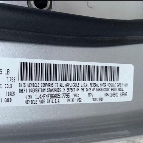 Photo 10 from auction – 2010 JEEP COMPASS SP with VIN 1J4NF4FB6AD517795