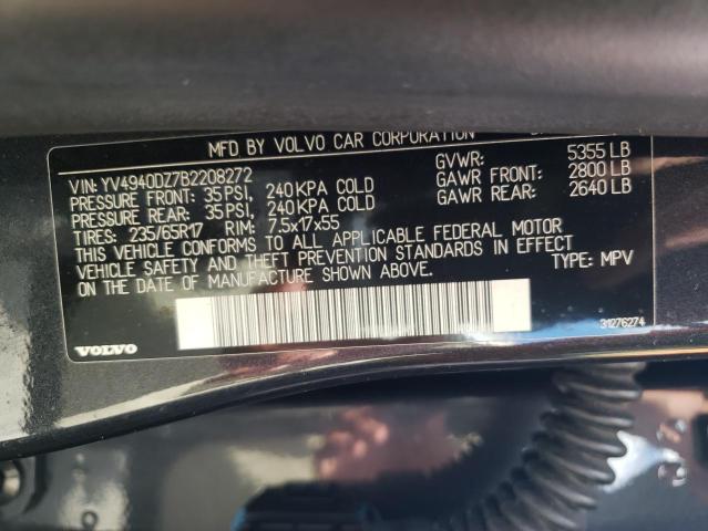 Photo 10 from auction – 2011 VOLVO XC60 3.2 with VIN YV4940DZ7B2208272