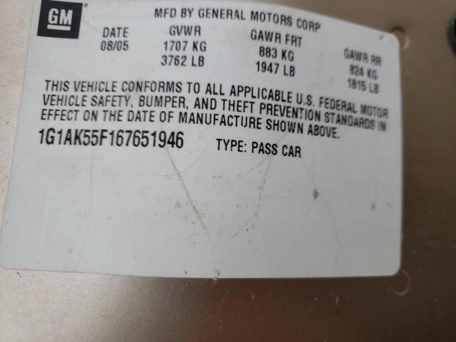 Photo 10 from auction – 2006 CHEVROLET COBALT LS with VIN 1G1AK55F167651946