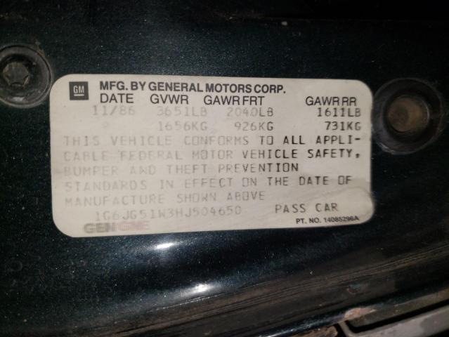 Photo 10 from auction – 1987 CADILLAC CIMARRON with VIN 1G6JG51W3HJ504650
