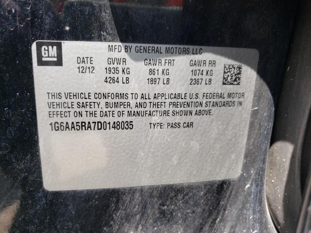 Photo 10 from auction – 2013 CADILLAC ATS with VIN 1G6AA5RA7D0148035