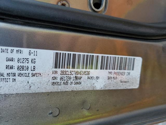 Photo 10 from auction – 2011 DODGE CHARGER R/ with VIN 2B3CL5CT0BH610536