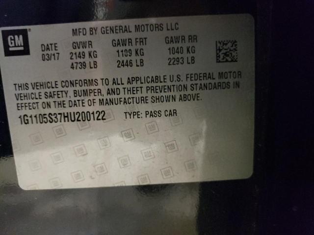 Photo 10 from auction – 2017 CHEVROLET IMPALA LT with VIN 1G1105S37HU200122