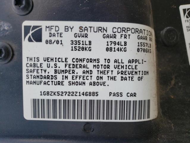 Photo 10 from auction – 2002 SATURN SL2 with VIN 1G8ZK52722Z146885
