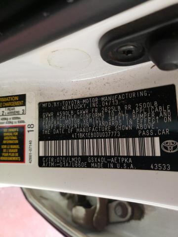 Photo 10 from auction – 2013 TOYOTA AVALON BAS with VIN 4T1BK1EB0DU037773