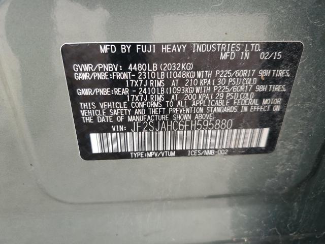 Photo 10 from auction – 2015 SUBARU FORESTER 2 with VIN JF2SJAHC6FH595880