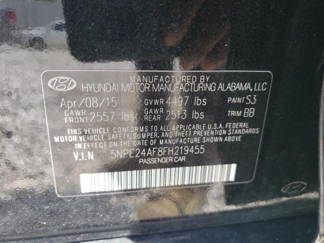 Photo 10 from auction – 2015 HYUNDAI SONATA SE with VIN 5NPE24AF8FH219455