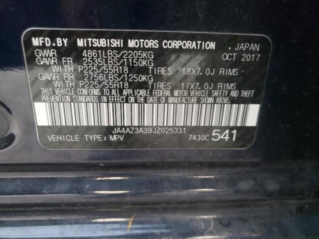 Фото 10 с аукциона – 2018 MITSUBISHI OUTLANDER с VIN JA4AZ3A39JZ025331