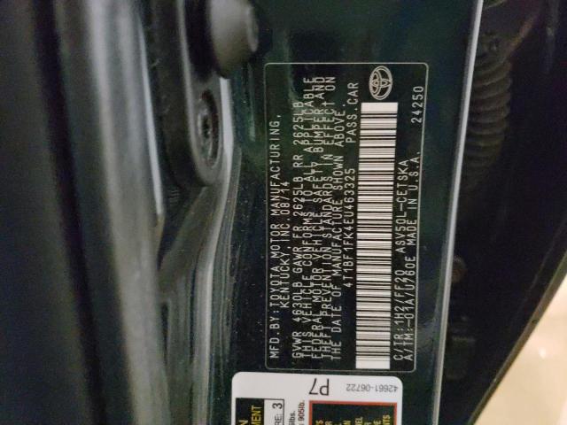 Photo 10 from auction – 2014 TOYOTA CAMRY L with VIN 4T1BF1FK4EU463325