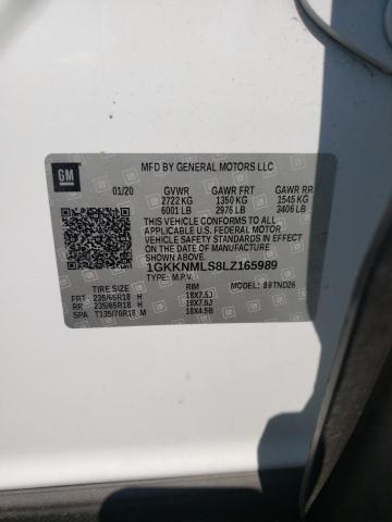 Photo 10 from auction – 2020 GMC ACADIA SLT with VIN 1GKKNMLS8LZ165989