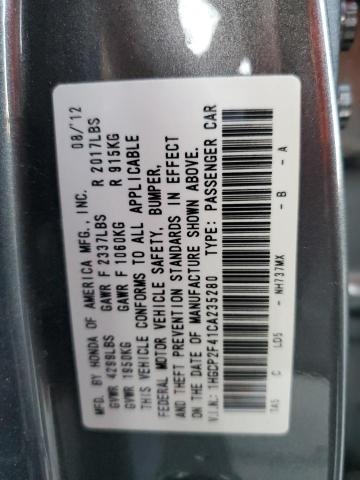 Photo 10 from auction – 2012 HONDA ACCORD LXP with VIN 1HGCP2F41CA235280