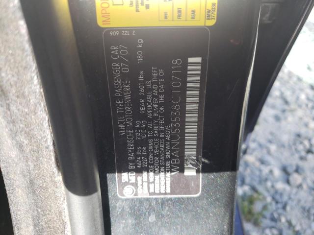 Photo 10 from auction – 2008 BMW 528 I with VIN WBANU53538CT07118
