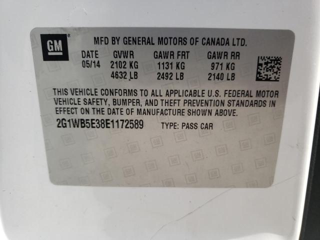 Photo 10 from auction – 2014 CHEVROLET IMPALA LIM with VIN 2G1WB5E38E1172589
