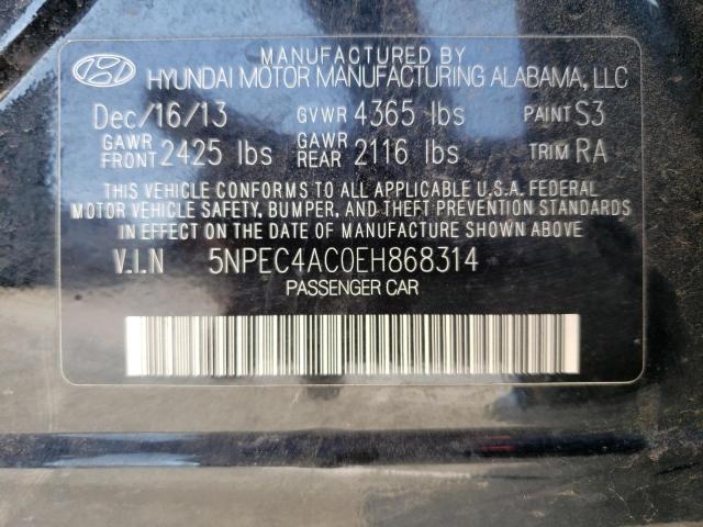 Photo 10 from auction – 2014 HYUNDAI SONATA SE with VIN 5NPEC4AC0EH868314