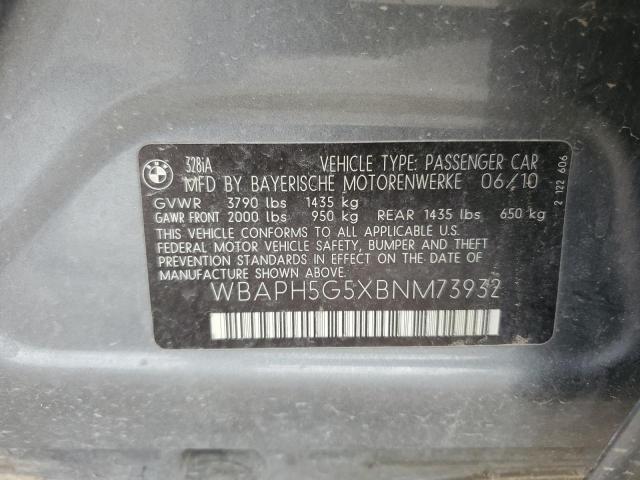 Photo 10 from auction – 2011 BMW 328 I SULE with VIN WBAPH5G5XBNM73932
