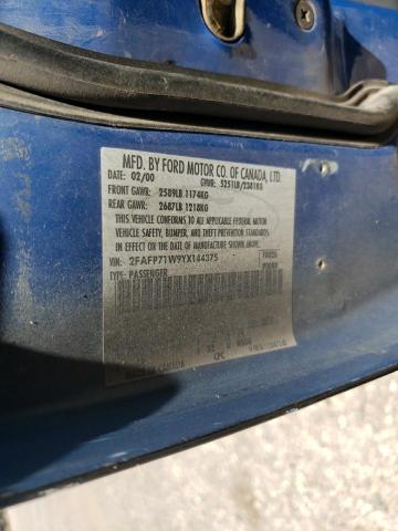 Photo 10 from auction – 2000 FORD CROWN VICT with VIN 2FAFP71W9YX144375