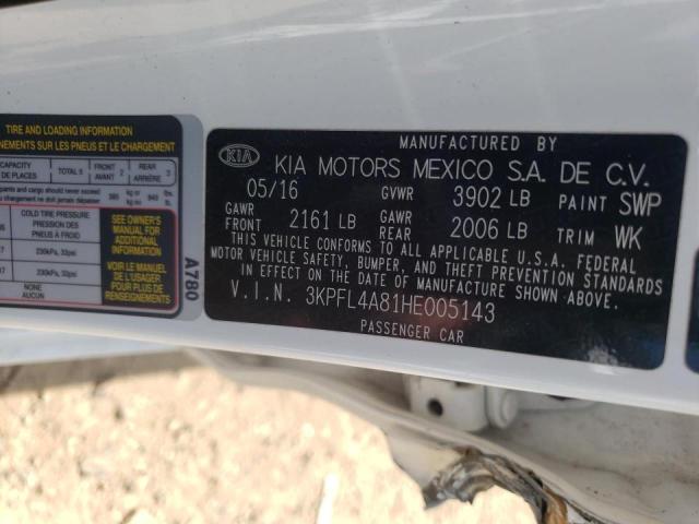 Photo 10 from auction – 2017 KIA FORTE EX with VIN 3KPFL4A81HE005143