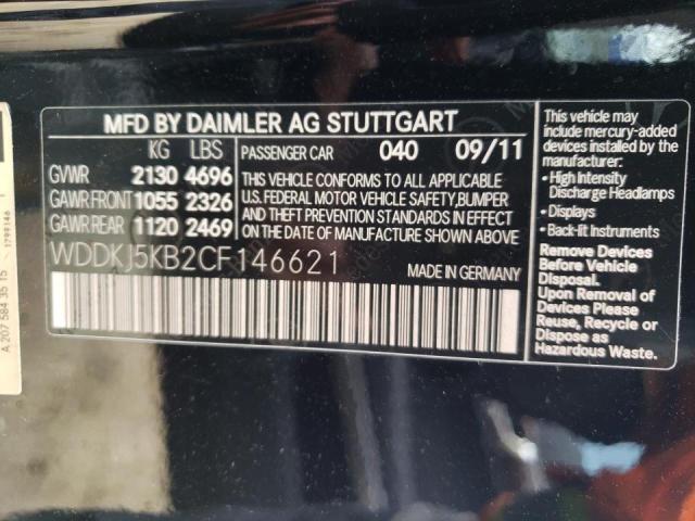 Photo 10 from auction – 2012 MERCEDES-BENZ E 350 with VIN WDDKJ5KB2CF146621
