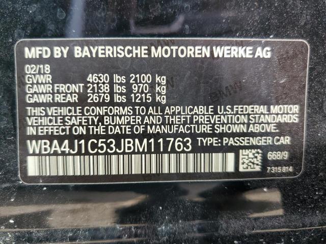 Photo 10 from auction – 2018 BMW 430I GRAN with VIN WBA4J1C53JBM11763