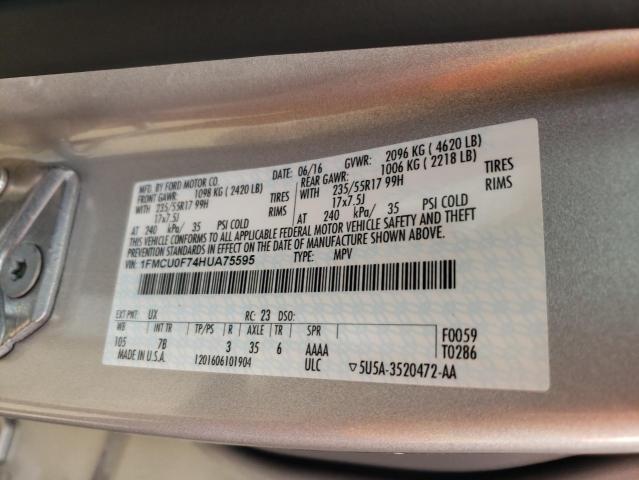 Photo 10 from auction – 2017 FORD ESCAPE S with VIN 1FMCU0F74HUA75595