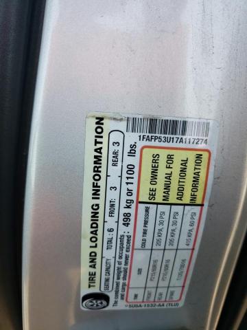 Photo 10 from auction – 2007 FORD TAURUS SE with VIN 1FAFP53U17A117274
