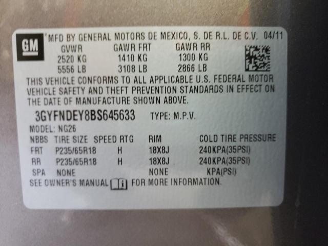 Photo 10 from auction – 2011 CADILLAC SRX LUXURY with VIN 3GYFNDEY8BS645633