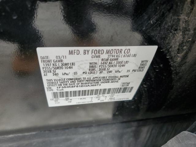 Photo 10 from auction – 2011 FORD EXPLORER L with VIN 1FMHK8F81BGA36973