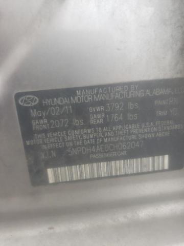 Photo 10 from auction – 2012 HYUNDAI ELANTRA GL with VIN 5NPDH4AE0CH062047