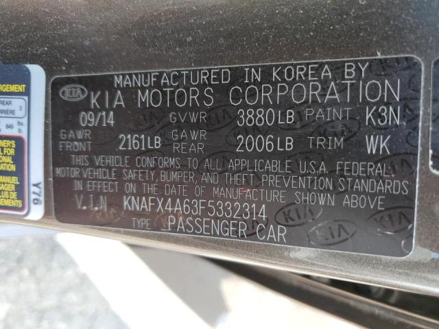 Photo 10 from auction – 2015 KIA FORTE LX with VIN KNAFX4A63F5332314