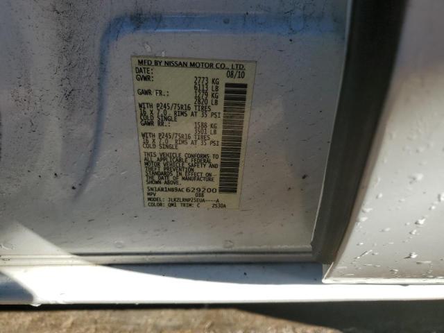 Photo 10 from auction – 2010 NISSAN PATHFINDER with VIN 5N1AR1NB9AC629200