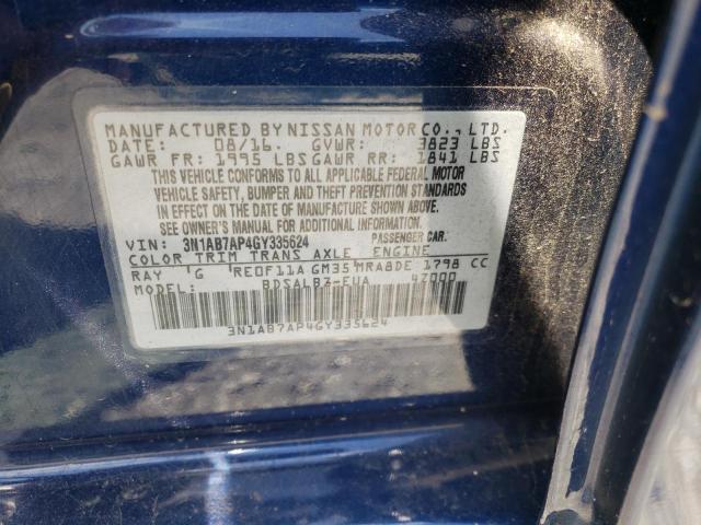 Photo 10 from auction – 2016 NISSAN SENTRA S with VIN 3N1AB7AP4GY335624