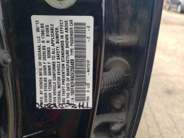 Photo 10 from auction – 2013 HONDA CIVIC EX with VIN 19XFB2F89DE250489