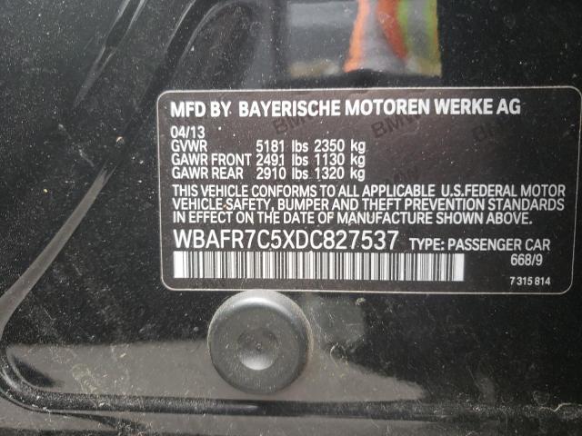 Photo 10 from auction – 2013 BMW 535 I with VIN WBAFR7C5XDC827537