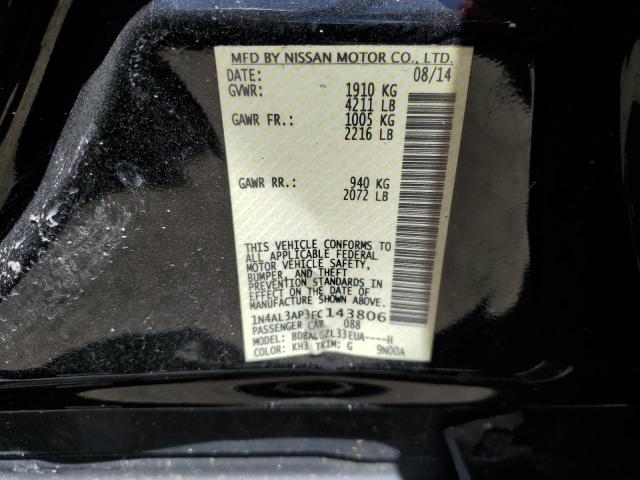 Photo 10 from auction – 2015 NISSAN ALTIMA 2.5 with VIN 1N4AL3AP3FC143806