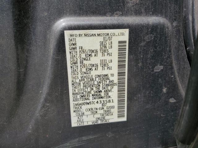 Photo 10 from auction – 2007 NISSAN FRONTIER C with VIN 1N6AD09W97C433581
