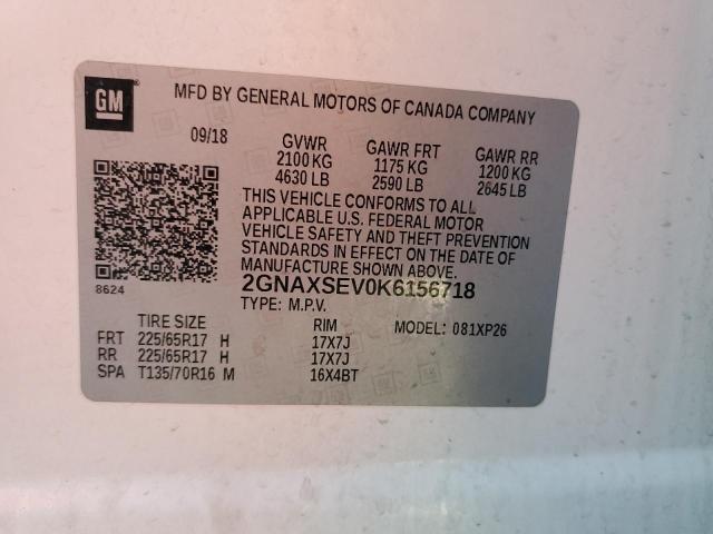 Photo 10 from auction – 2019 CHEVROLET EQUINOX LS with VIN 2GNAXSEV0K6156718