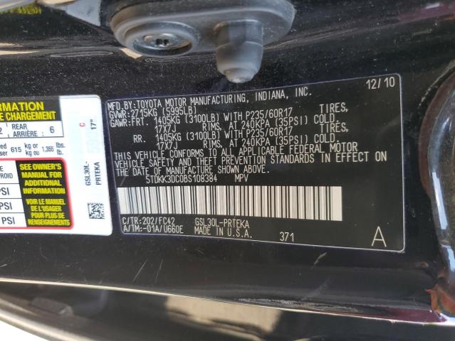 Photo 10 from auction – 2011 TOYOTA SIENNA LE with VIN 5TDKK3DC0BS108384