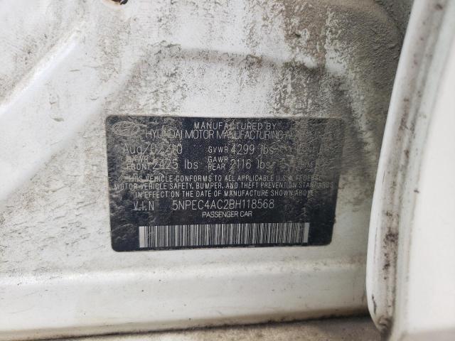 Photo 10 from auction – 2011 HYUNDAI SONATA SE with VIN 5NPEC4AC2BH118568