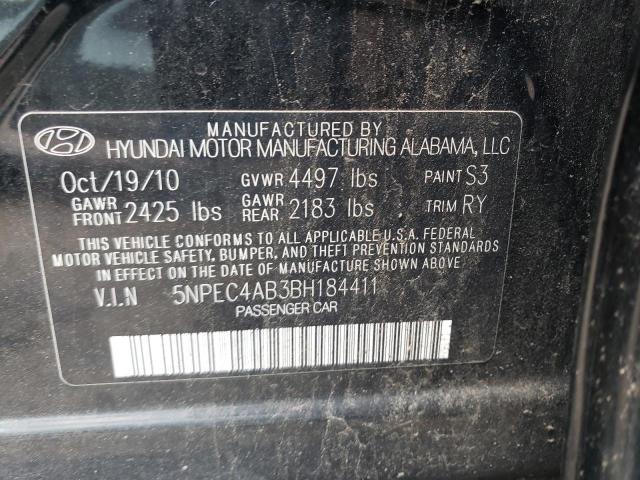 Photo 10 from auction – 2011 HYUNDAI SONATA SE with VIN 5NPEC4AB3BH184411