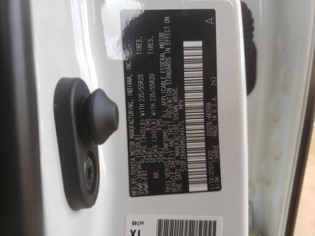 Photo 10 from auction – 2021 TOYOTA HIGHLANDER with VIN 5TDFZRAH6MS046475