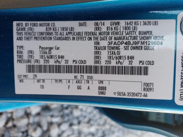 Photo 10 from auction – 2015 FORD FIESTA SE with VIN 3FADP4BJ9FM129604