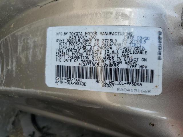 Photo 10 from auction – 2001 TOYOTA SIENNA CE with VIN 4T3ZF19C51U323885