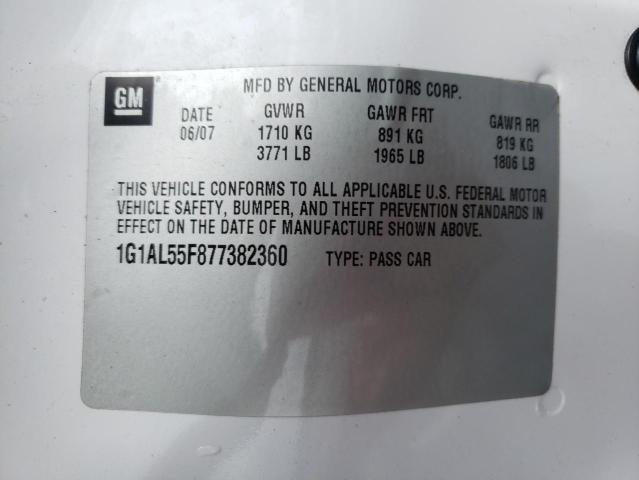 Photo 10 from auction – 2007 CHEVROLET COBALT LT with VIN 1G1AL55F877382360