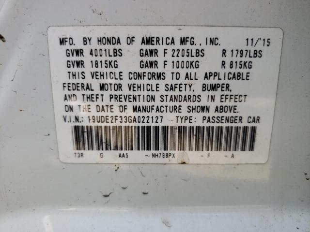 Photo 10 from auction – 2016 ACURA ILX BASE W with VIN 19UDE2F33GA022127