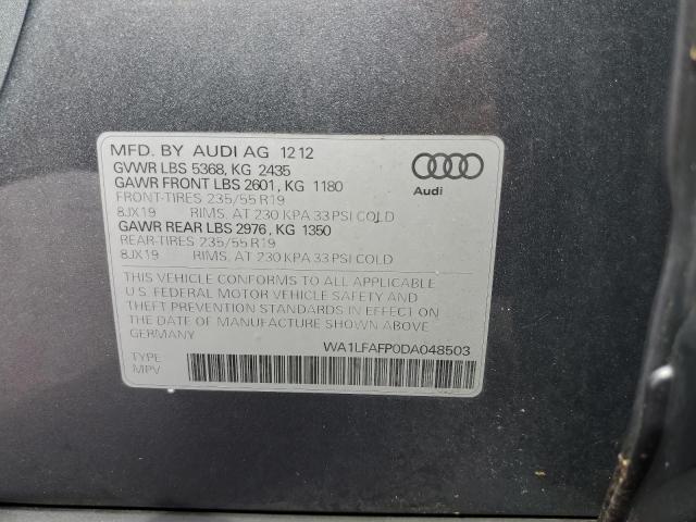 Photo 10 from auction – 2013 AUDI Q5 PREMIUM with VIN WA1LFAFP0DA048503