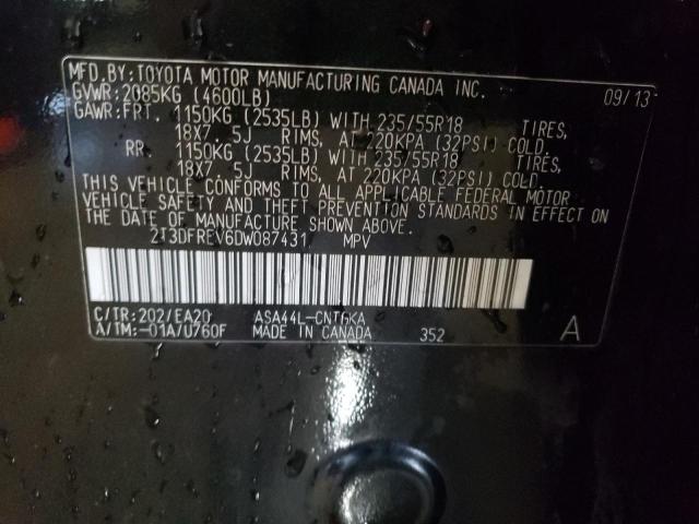 Zdjęcie 10 z aukcji – 2013 TOYOTA RAV4 LIMIT z VIN 2T3DFREV6DW087431