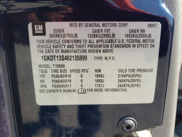 Photo 10 from auction – 2008 GMC ENVOY with VIN 1GKDT13S482135899