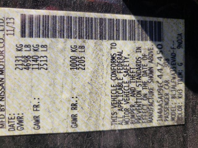 Photo 10 from auction – 2014 NISSAN MAXIMA with VIN 1N4AA5AP9EC447450