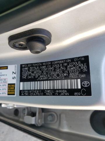 Photo 10 from auction – 2016 TOYOTA PRIUS with VIN JTDKARFU4G3506072